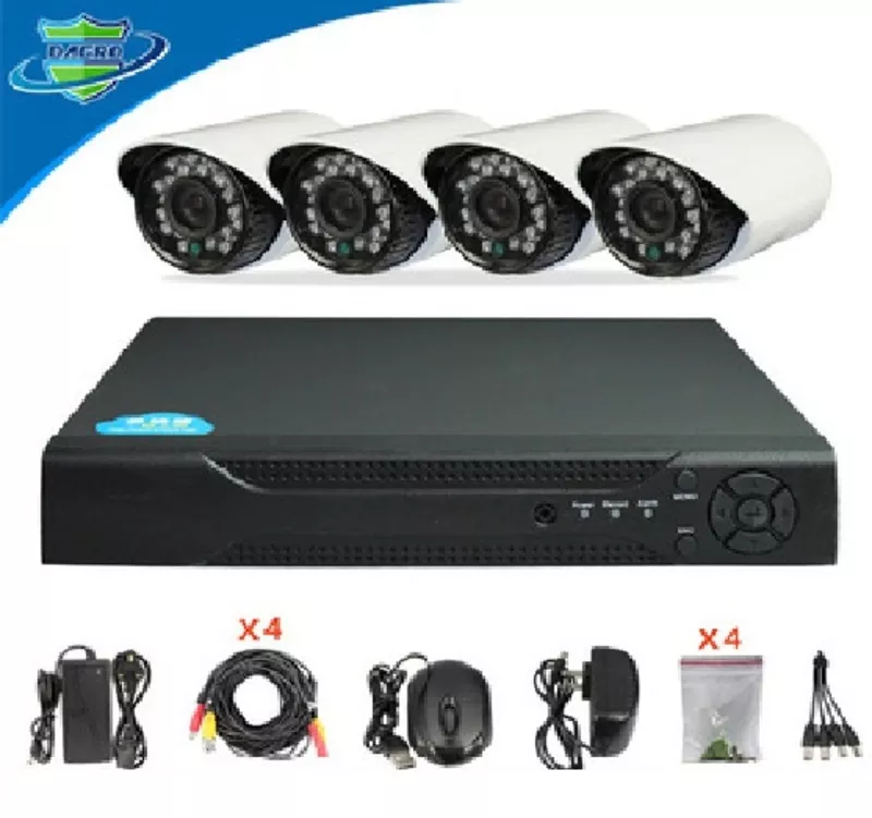 Продам Комплект готового CCTV видеонаблюдения на 4 камеры с высоким ра