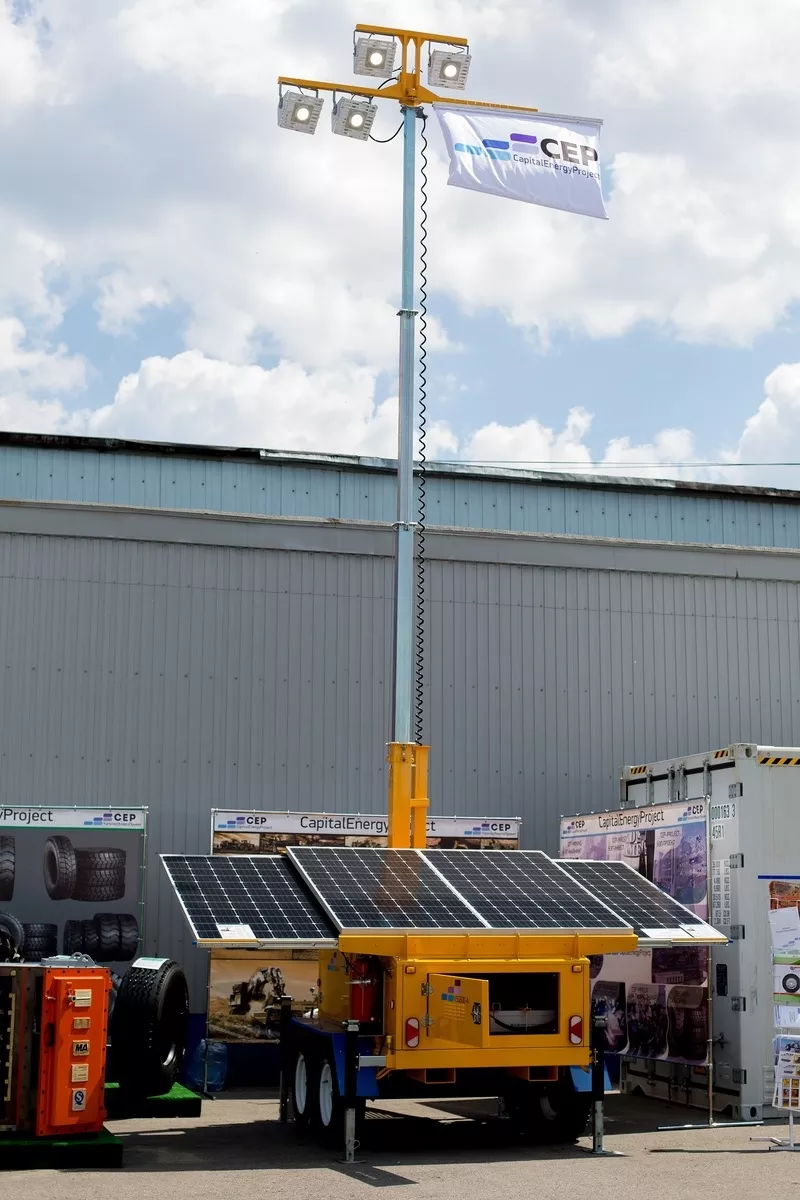 Мобильная мачта освещения на солнечных панелях VSG600-A