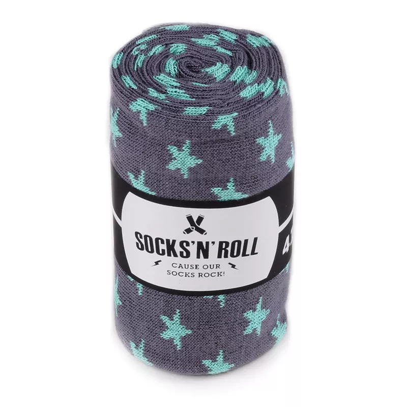  Носки Stars — Grey/Green — Socks’N’Roll 4