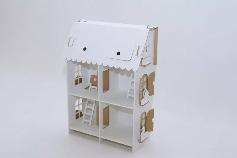 Кукольный домик четыре комнаты (белый)