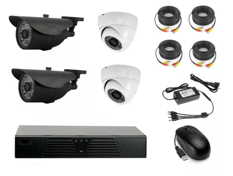 Продам Комплект готового видеонаблюдения на 4 камеры (Камера высокого 