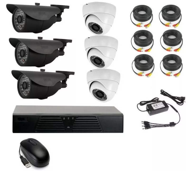 Продам комплект готового видеонаблюдения на 6 камер (Аналоговый)