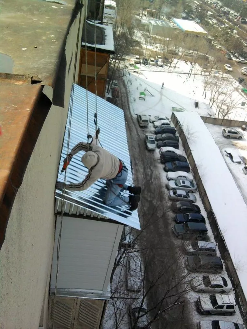Услуги ремонт крыши балконного козырька в Алматы