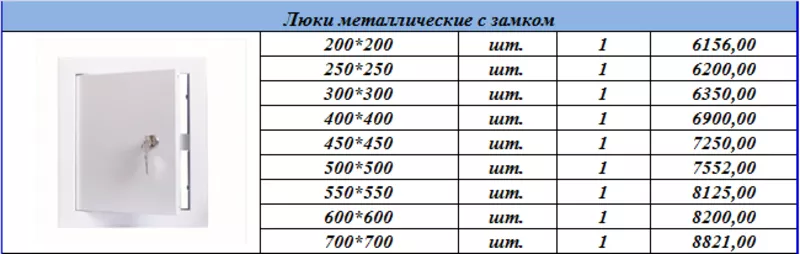 Люки металлические с замком в Казахстане 