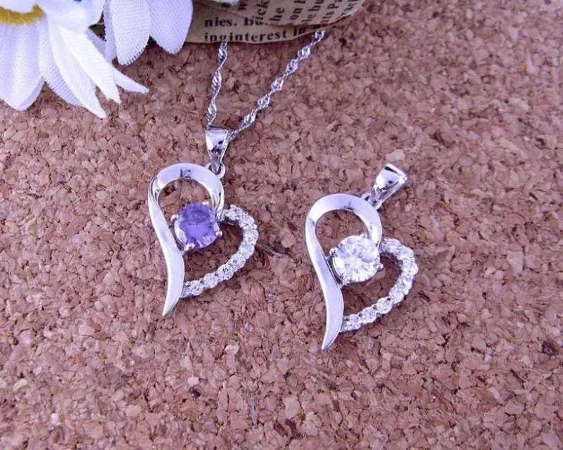Продам серебряный ювелирные набор - Серьги + Ожерелье (Heart) 2