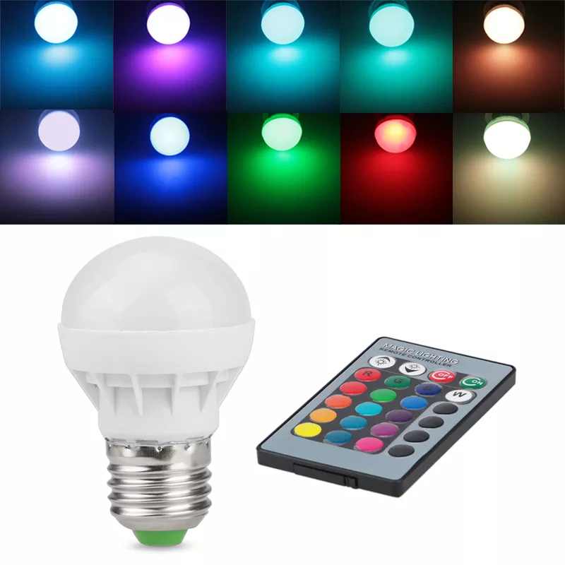 Продам Многоцветную светодиодную LED  лампу и пультом