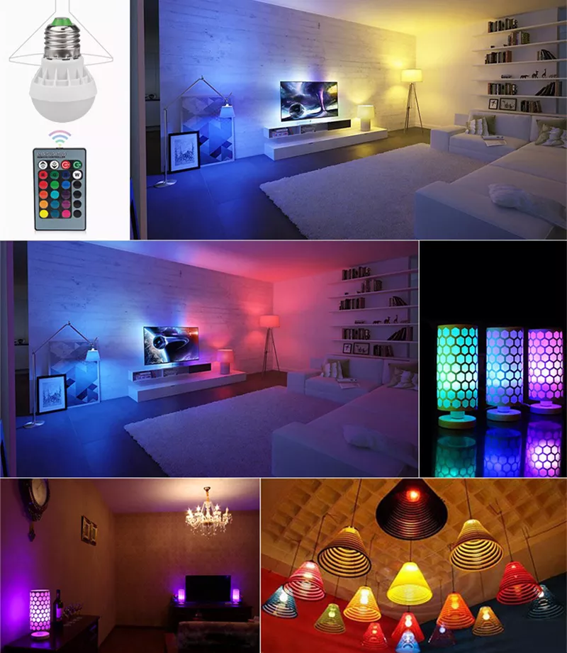 Продам Многоцветную светодиодную LED  лампу и пультом 2