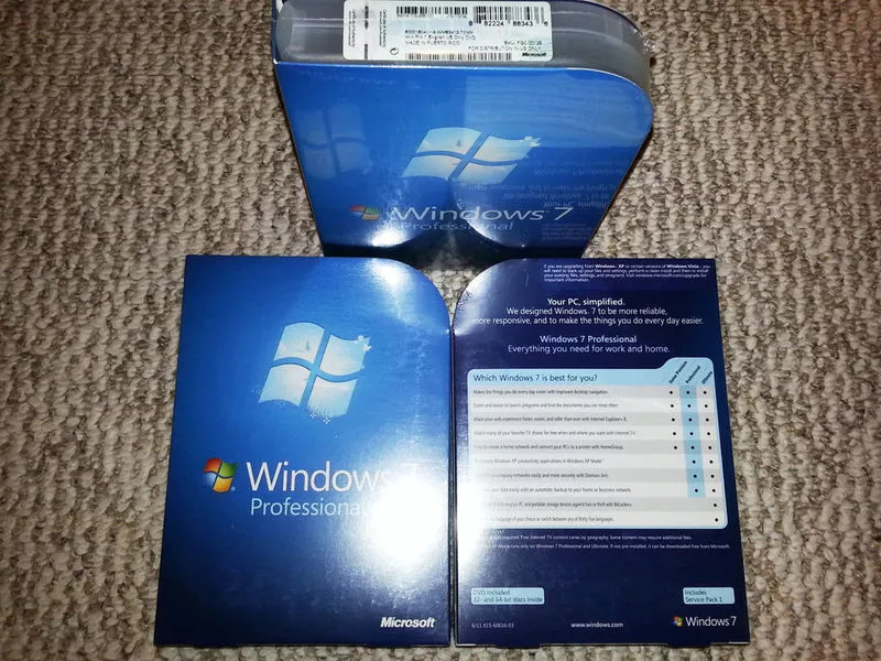 Microsoft Windows 7 Professional 32bit / 64bit box 2