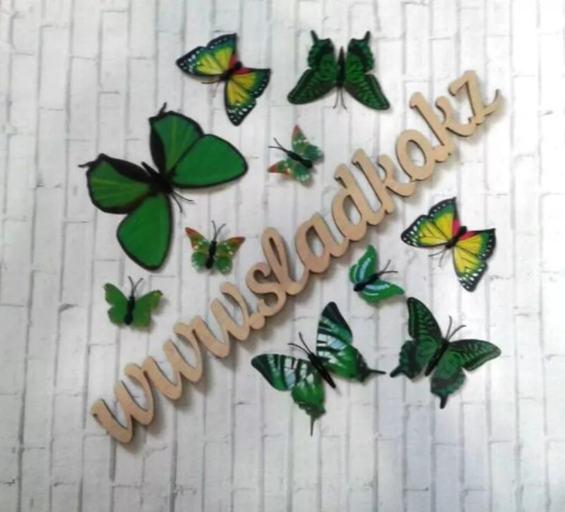 Бабочки декоративные на магнитах в ассортименте 46175  2