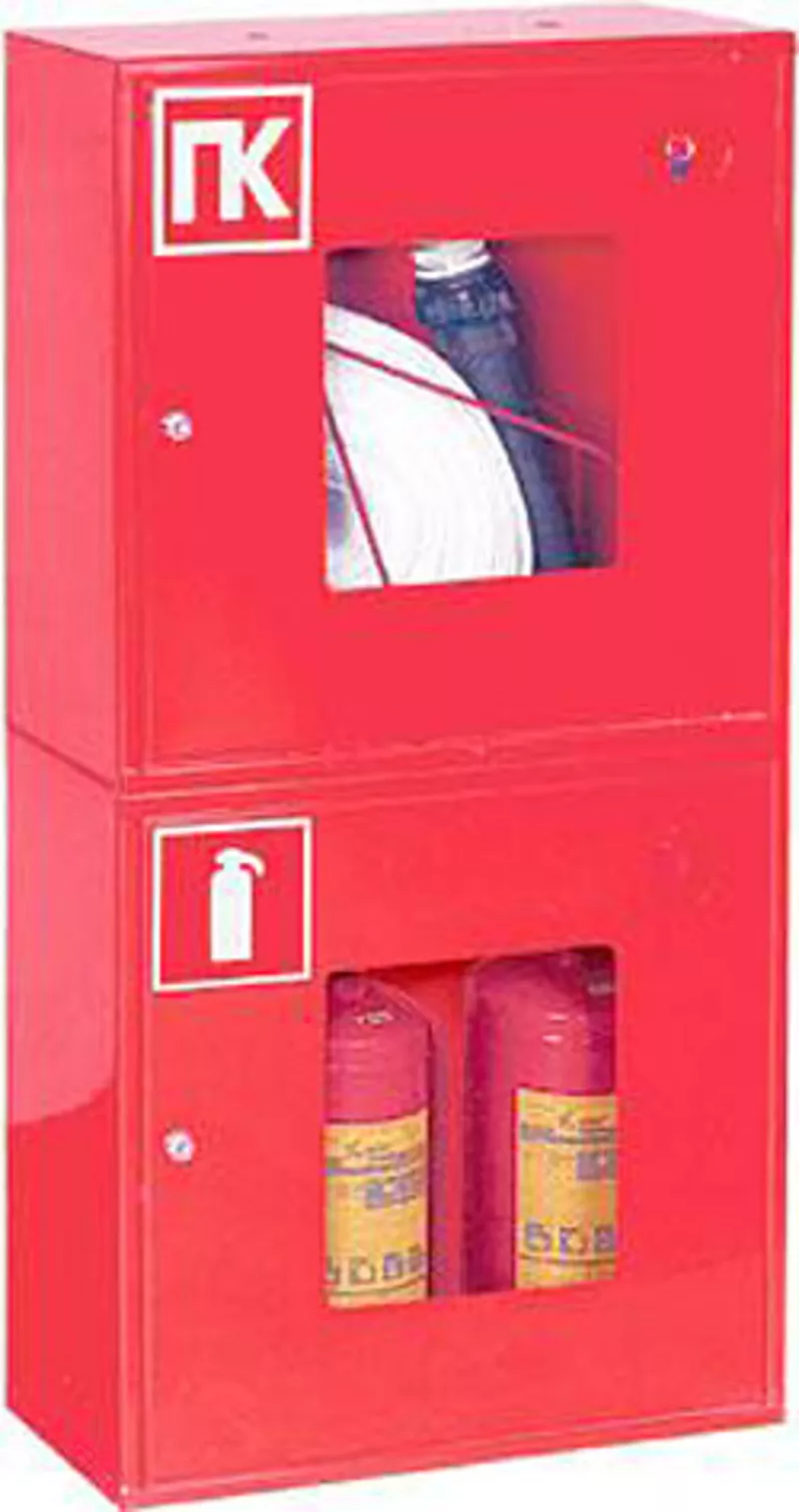 Шкаф пожарный для 1 рукава и 2х огнетушителей (Алматы) 5