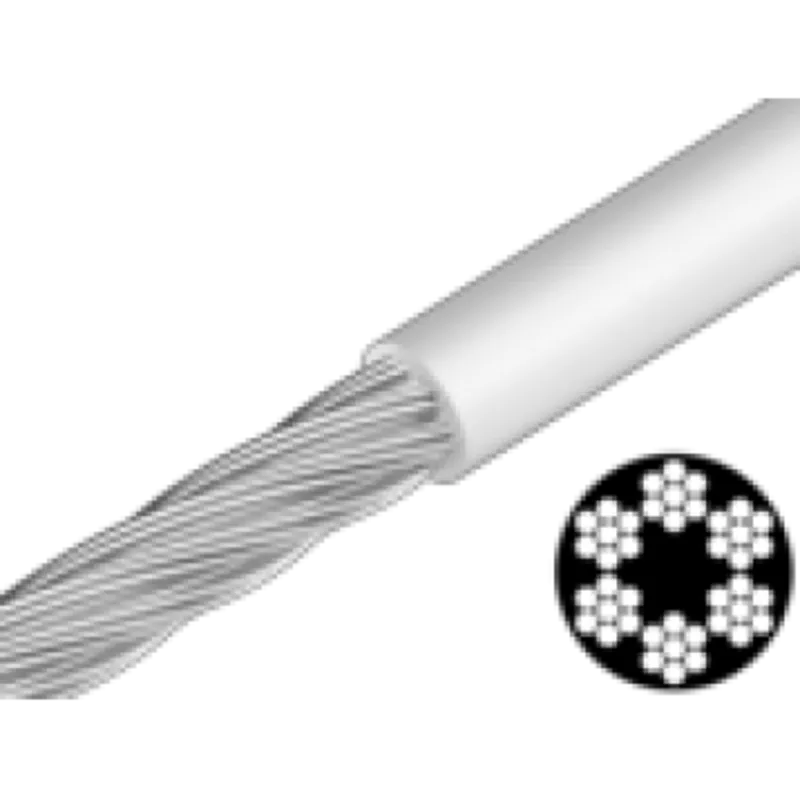Трос оцинкованный стальной в оплетке ПВХ DIN3055