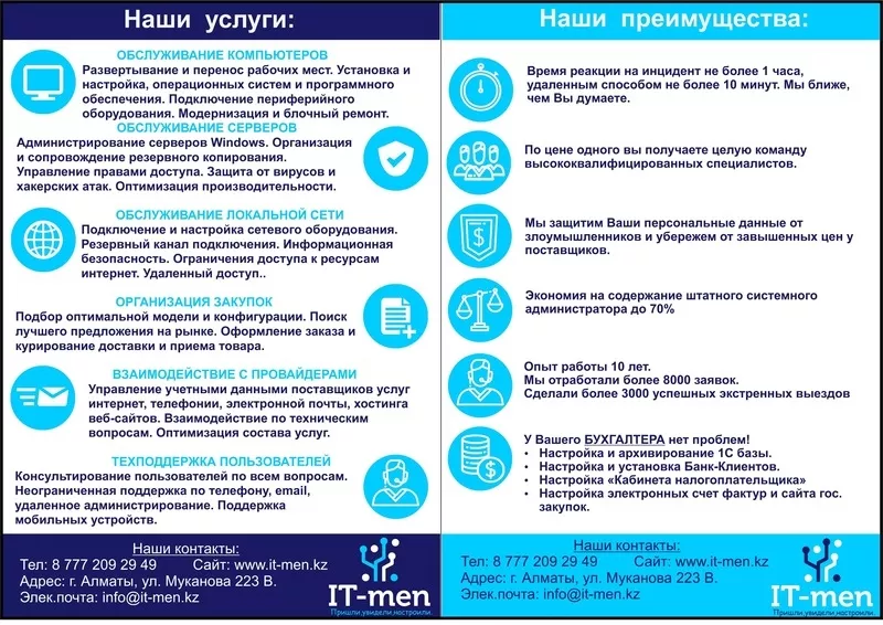 Приходящий системный администратор в Алматы