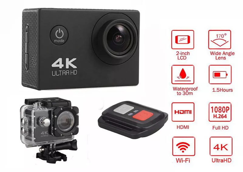 Продам 4K Ultra HD Экшн камера с WIFI и пультом дистанционного управле