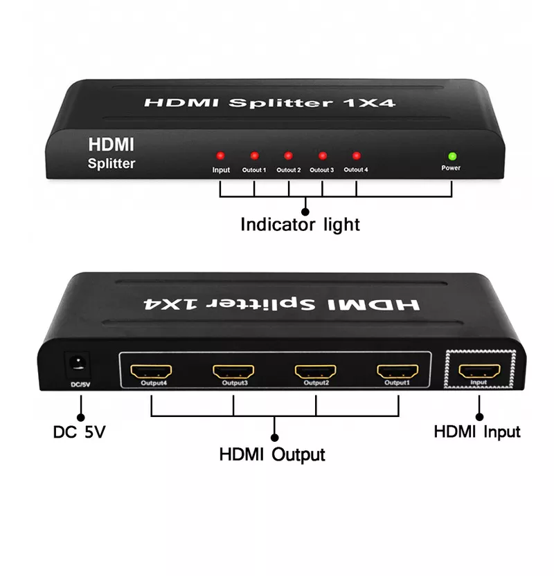Продам активный HDMI сплиттер/резветвитель 1 вход,  4 выхода,  1x4 ver 1