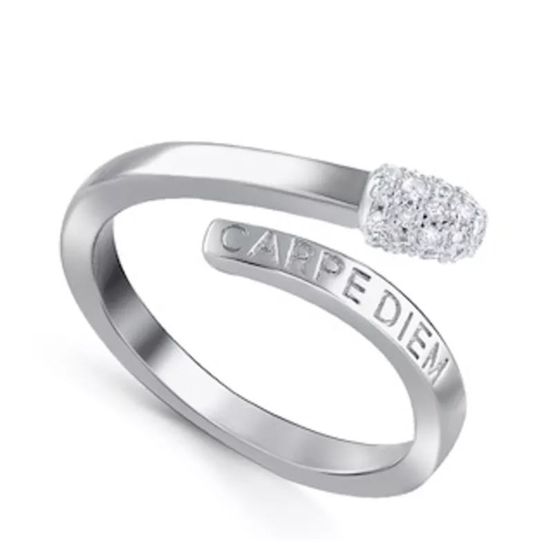 Серебряное кольцо «Спичка»  2