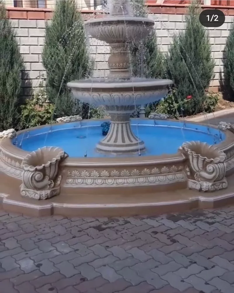 фонтаны с бассейном и без ,  2 - 3 ярусные ,  водопады ,  вазоны  3