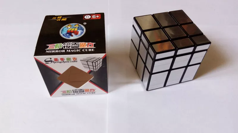 Кубик рубика зеркальный 3х3 silver серебристый | Shengshou 2