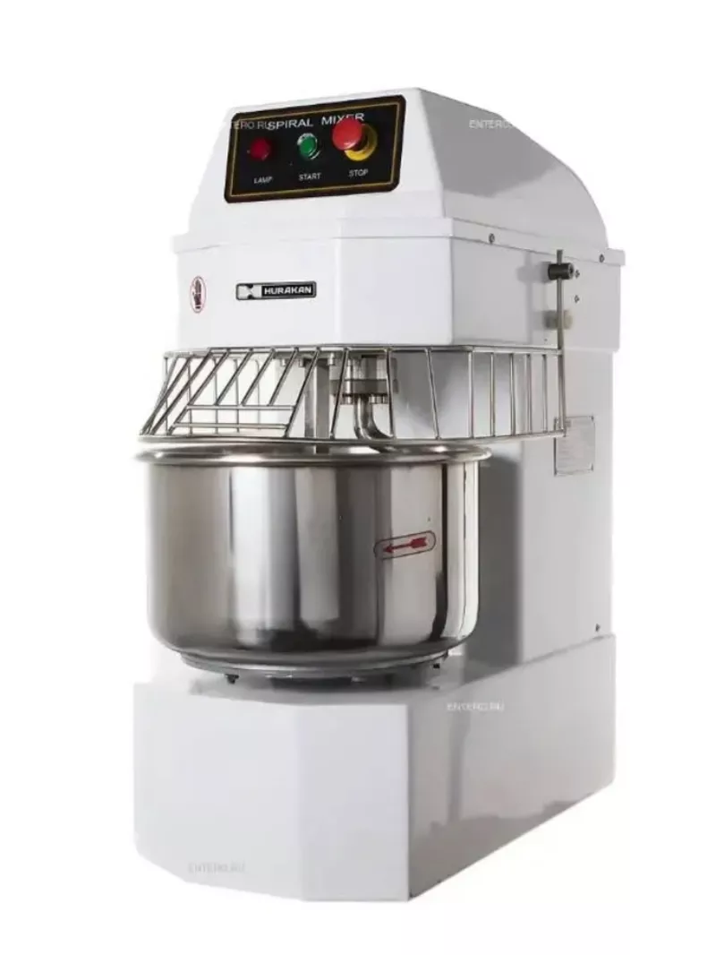 Спиральный тестомес Hurakan HKN-50SN2V. Обьем дежи 50 л Загрузка теста