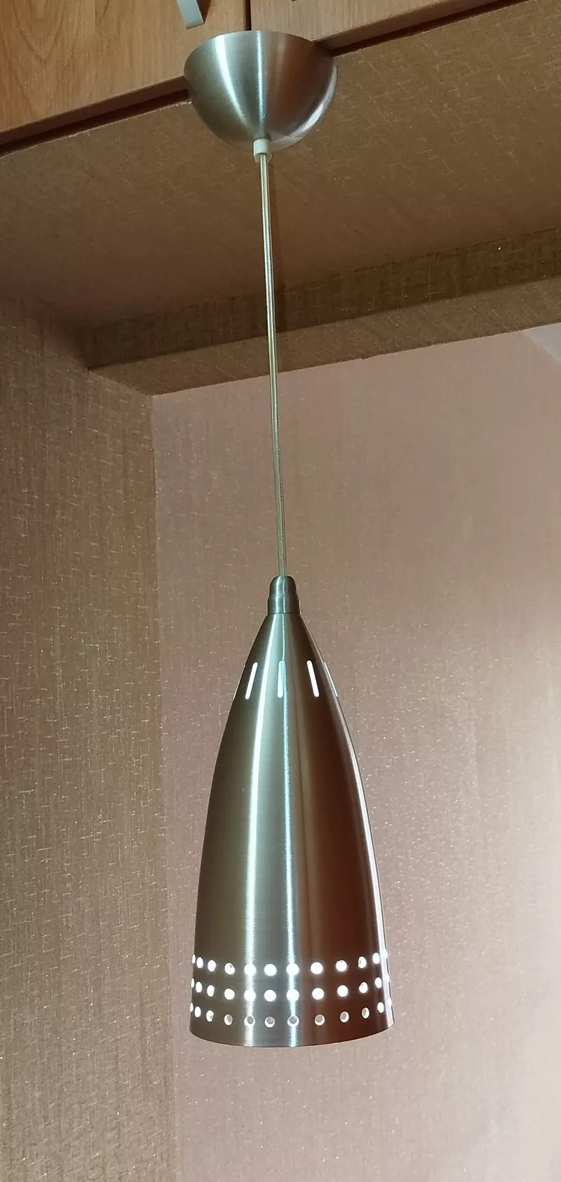 Люстра - Подвесной светильник с алюминиевым плафоном б/у,  3 шт. 2