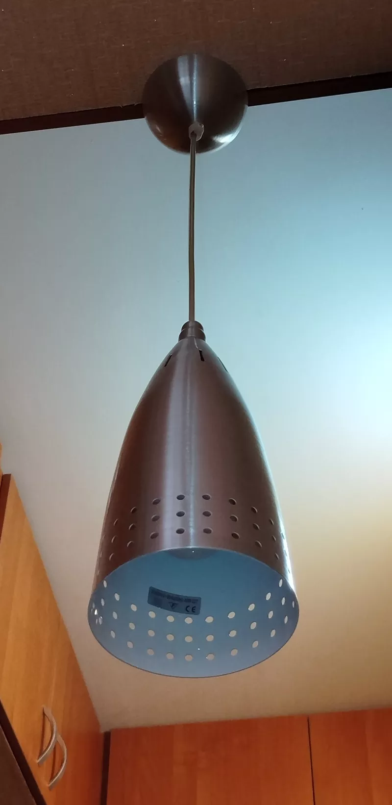 Люстра - Подвесной светильник с алюминиевым плафоном б/у,  3 шт. 4