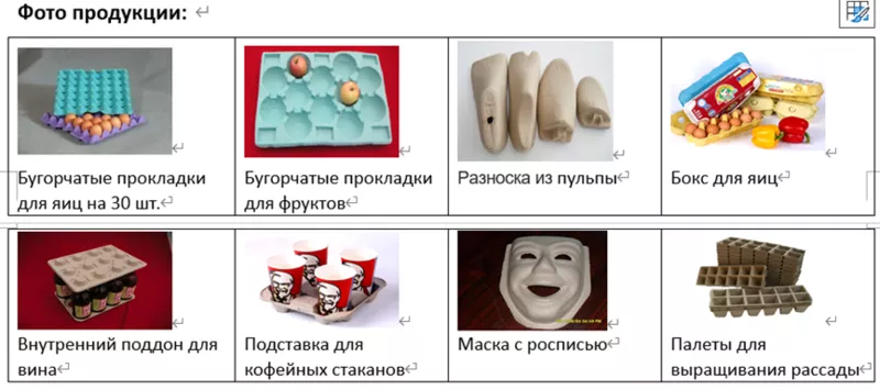 Оборудование для изготовления лотков для яиц