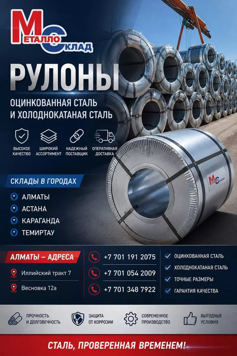 Арматура, швеллер, уголок, трубы, лист, оцинкованный рулон 6