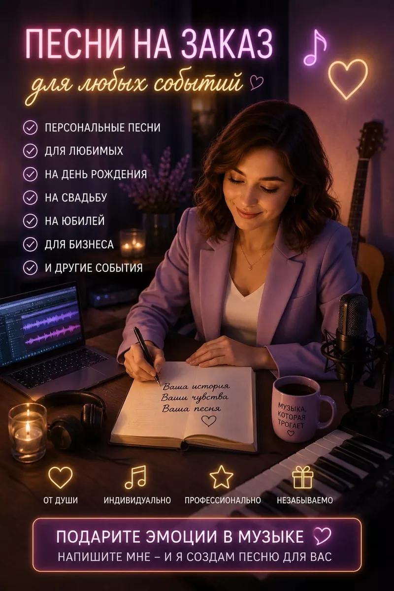 Песня на заказ — подарок,  который запомнится навсегда! 